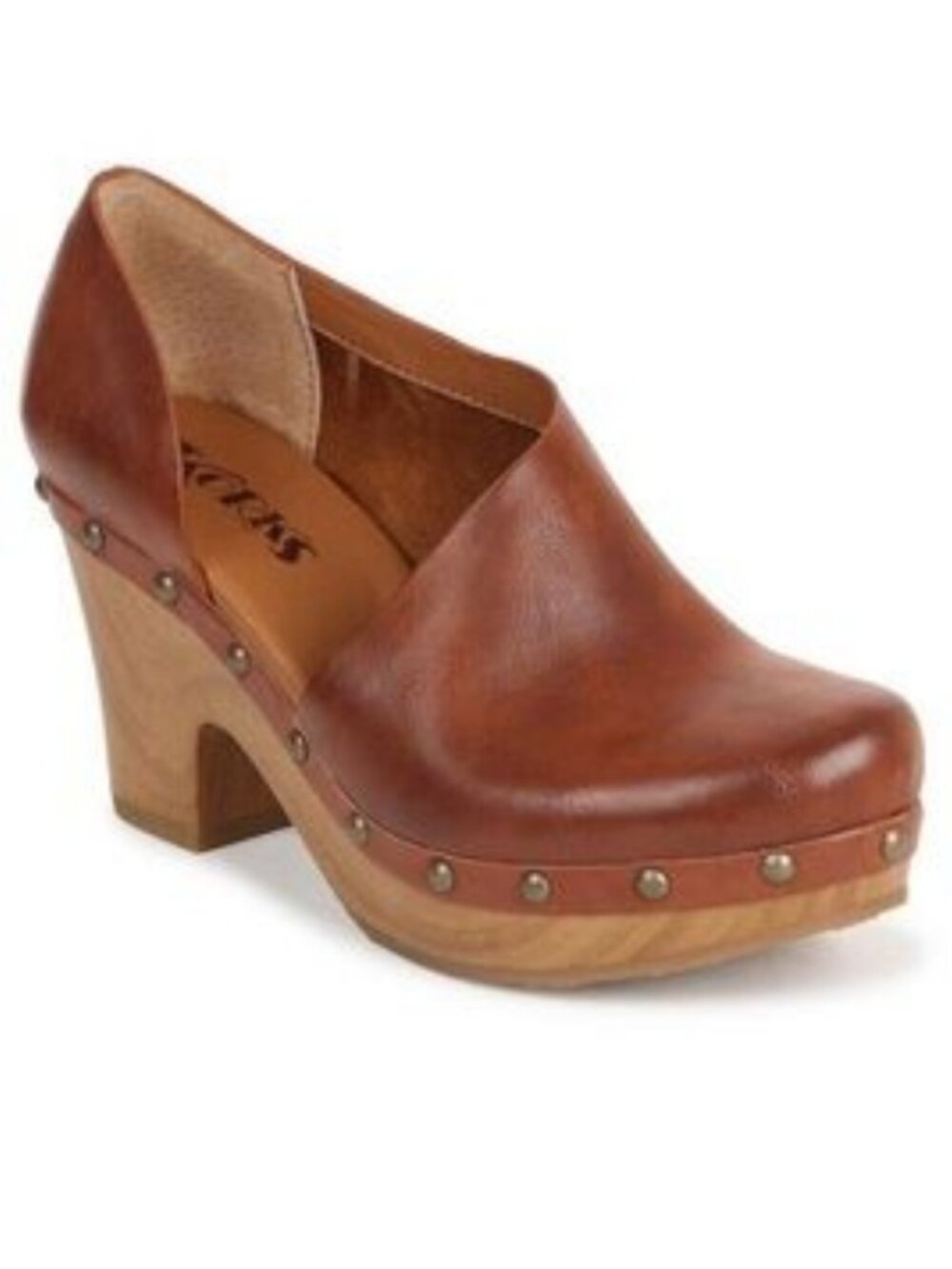 Korks by Kork-Ease Arielle Studded Clog Boots Tan Size 9 NWB